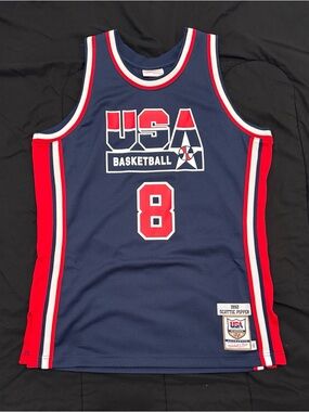Scottie Pippen USA Basketball #8 Navy and Red Jersey